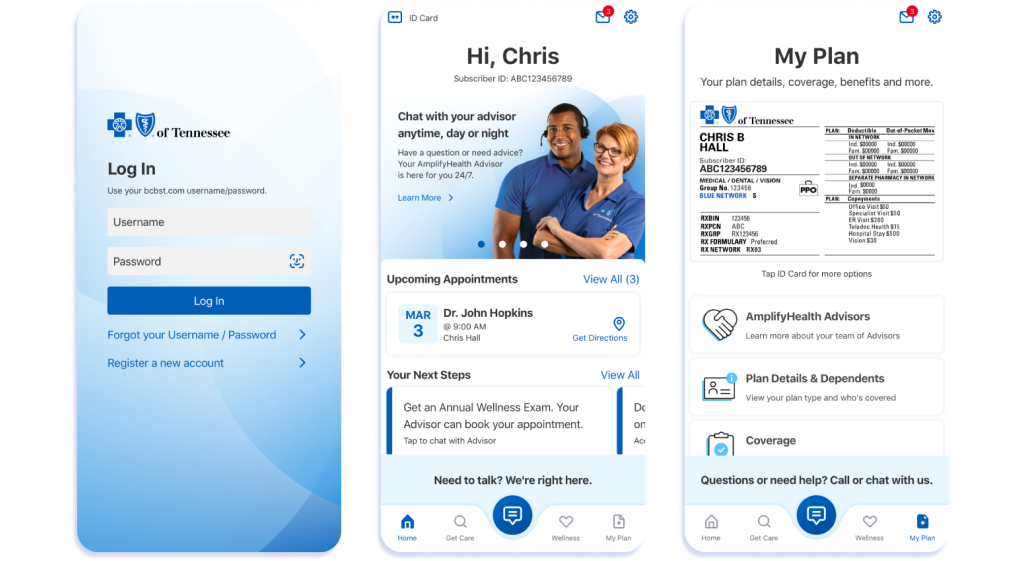 BCBSTN App Screenshots